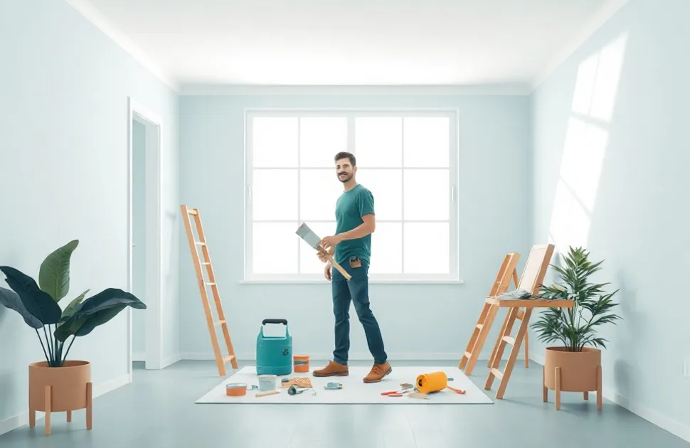 Intérieur rénové après travaux de peinture à Carmaux